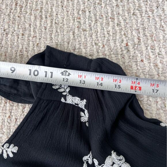 Free People Emma Bohemian Long Sleeve Tunic Dress in Black Combo - Picture 8 of 16